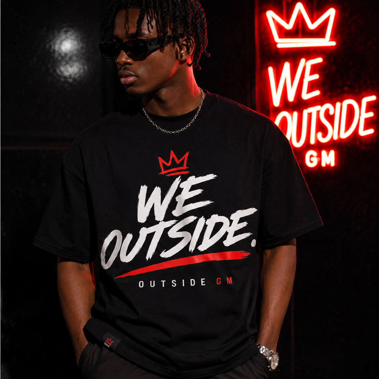 WE OUTSIDE T-shirt — black